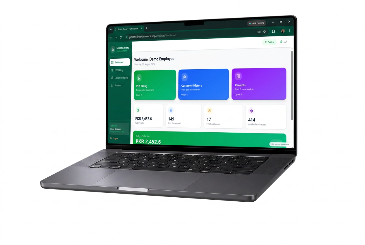 Smart Grocery POS interface preview